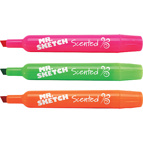 Mr. Sketch Scented Watercolor Markers Bevel, Chisel Marker Point - Assorted Ink - 12 / Set (1905069A)