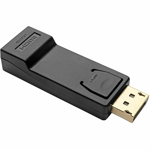 Eaton Tripp Lite Series DisplayPort to HDMI Adapter Video Converter (M/F) 1 x DisplayPort Digital Audio/Video Male - 1 x HDMI Digital Audio/Video Female - Black - 1 Each (P1360001)