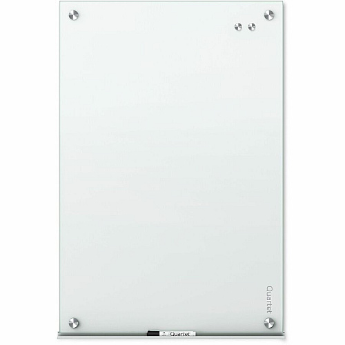 Quartet Infinity Glass Dry-Erase Whiteboard 96" (8 ft) Width x 48" (4 ft) Height - White Tempered Glass Surface - White Frame - Horizontal/Vertical - Magnetic - 1 Each (G9648W)