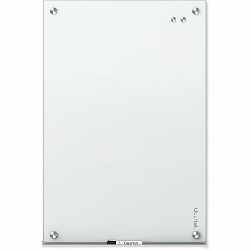 Quartet Infinity Glass Dry-Erase Whiteboard 96" (8 ft) Width x 48" (4 ft) Height - White Tempered Glass Surface - White Frame - Horizontal/Vertical - Magnetic - 1 Each (G9648W)