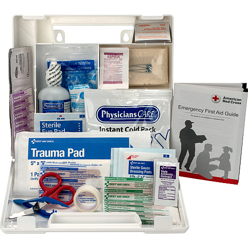 First Aid Only 25 Person Bulk First Aid Kit 107 x Piece(s) For 25 x Individual(s) - 2.5" Height x 8.4" Width x 9" Depth - Plastic Case - 1 Each (223UFAO)