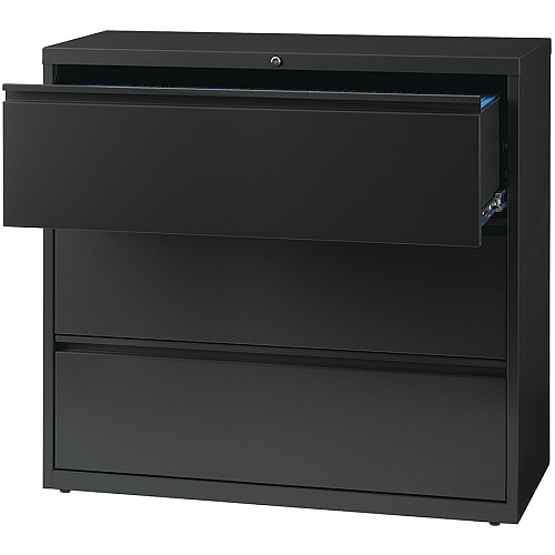 Lorell Fortress Series Lateral File 42" Width x 18.8" Depth x 40.1" Height - 3 x Drawer(s) for File - A4, Legal, Letter - Lateral - Anti-tip, Security Lock, Ball Bearing Slide, Reinforced Base, Leveling Glide, Interlocking, Hanging Rail, Magnet (LLR60405)