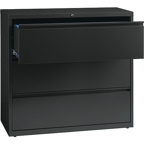 Lorell Fortress Series Lateral File 42" Width x 18.8" Depth x 40.1" Height - 3 x Drawer(s) for File - A4, Legal, Letter - Lateral - Anti-tip, Security Lock, Ball Bearing Slide, Reinforced Base, Leveling Glide, Interlocking, Hanging Rail, Magnet (LLR60405)