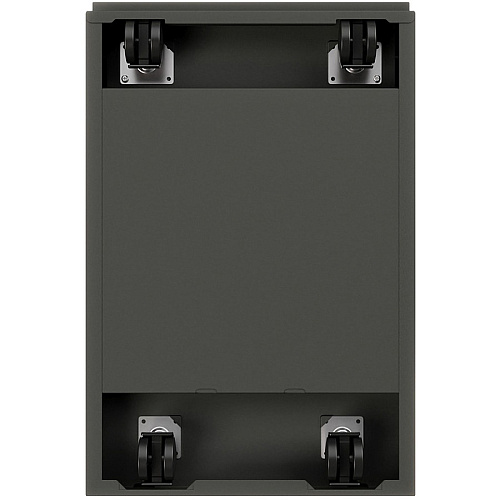 Lorell 20" Box/Box/File Mobile File Cabinet with Full-Width Pull 15" Width x 19.9" Depth x 27.8" Height - 3 x Drawer(s) for Box, File - Letter - Mobility, Casters, Drawer Extension, Security Lock, Recessed Drawer, Ball-bearing Suspension - Char (LLR66909)