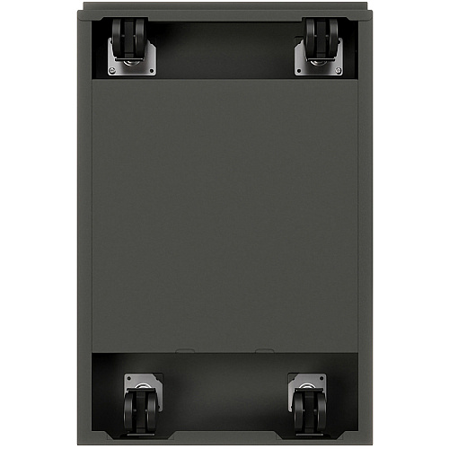 Lorell 20" Box/Box/File Mobile File Cabinet with Full-Width Pull 15" Width x 19.9" Depth x 27.8" Height - 3 x Drawer(s) for Box, File - Letter - Mobility, Casters, Drawer Extension, Security Lock, Recessed Drawer, Ball-bearing Suspension - Char (LLR66909)