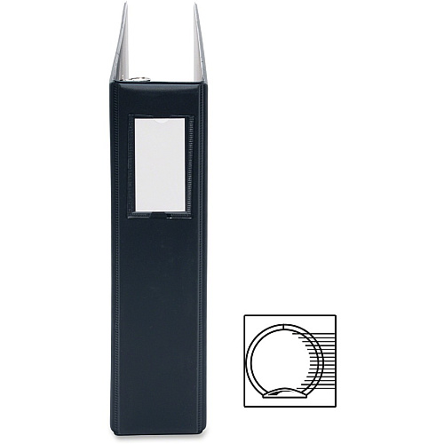 Business Source Tabloid-size Round Ring Reference Binder 2" Binder Capacity - Tabloid - 11" x 17" Sheet Size - Fastener(s): Round Ring - Black - Recycled - Durable, Label Holder - 1 Each (BSN44101)