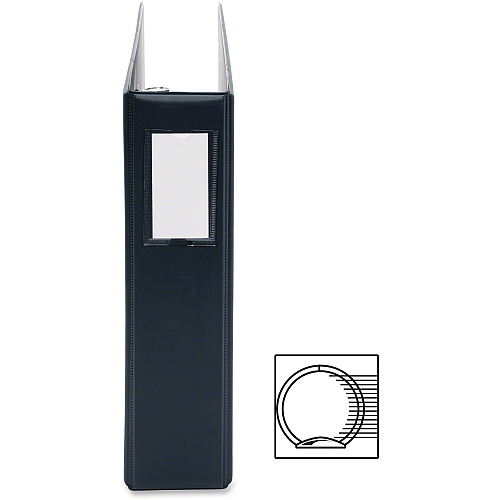 Business Source Tabloid-size Round Ring Reference Binder 2" Binder Capacity - Tabloid - 11" x 17" Sheet Size - Fastener(s): Round Ring - Black - Recycled - Durable, Label Holder - 1 Each (BSN44101)