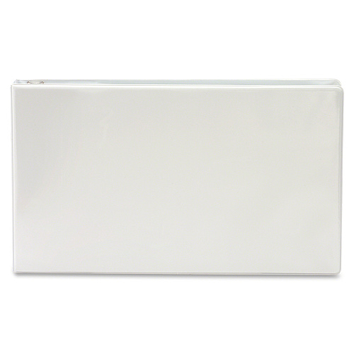 Business Source Tabloid-size Round Ring Reference Binder 2" Binder Capacity - Tabloid - 11" x 17" Sheet Size - Fastener(s): Round Ring - White - Recycled - Durable, Clear Overlay - 1 Each (BSN45101)