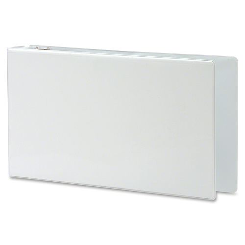 Business Source Tabloid-size Round Ring Reference Binder 2" Binder Capacity - Tabloid - 11" x 17" Sheet Size - Fastener(s): Round Ring - White - Recycled - Durable, Clear Overlay - 1 Each (BSN45101)