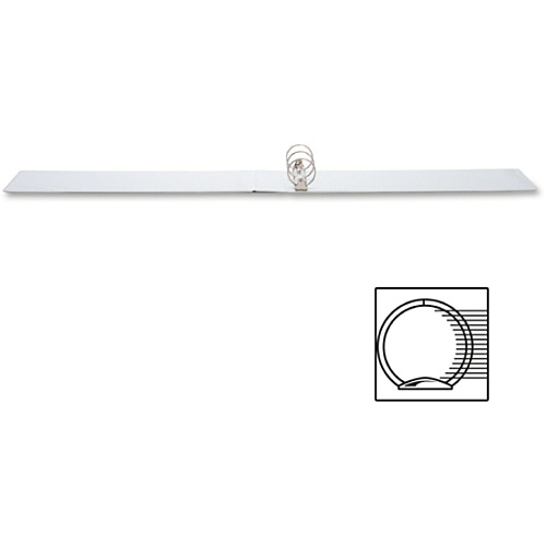 Business Source Tabloid-size Round Ring Reference Binder 2" Binder Capacity - Tabloid - 11" x 17" Sheet Size - Fastener(s): Round Ring - White - Recycled - Durable, Clear Overlay - 1 Each (BSN45101)