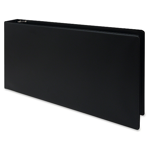 Business Source Tabloid-size Round Ring Reference Binder 3" Binder Capacity - Tabloid - 11" x 17" Sheet Size - Round Ring Fastener(s) - Black - Durable, Label Holder - 1 Each (BSN44102)