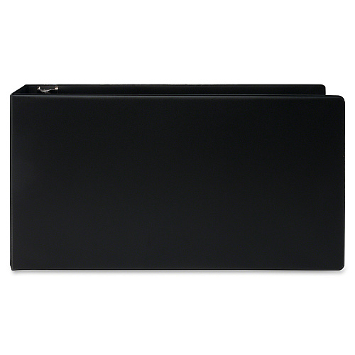 Business Source Tabloid-size Round Ring Reference Binder 3" Binder Capacity - Tabloid - 11" x 17" Sheet Size - Round Ring Fastener(s) - Black - Durable, Label Holder - 1 Each (BSN44102)