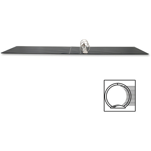 Business Source Tabloid-size Round Ring Reference Binder 3" Binder Capacity - Tabloid - 11" x 17" Sheet Size - Round Ring Fastener(s) - Black - Durable, Label Holder - 1 Each (BSN44102)
