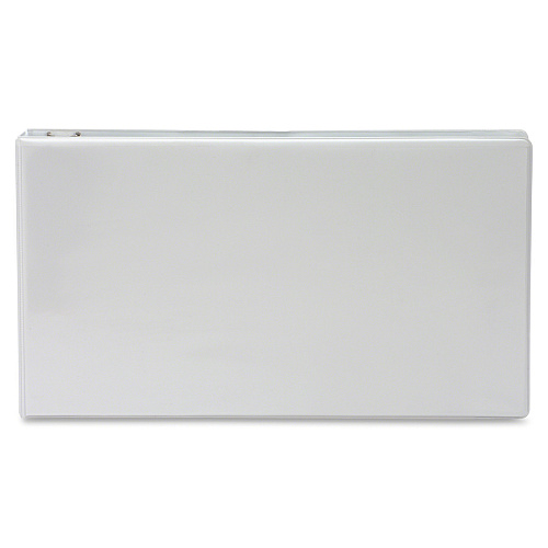 Business Source Tabloid-size Round Ring Reference Binder 3" Binder Capacity - Tabloid - 11" x 17" Sheet Size - Fastener(s): Round Ring - White - Recycled - Durable, Clear Overlay - 1 Each (BSN45102)