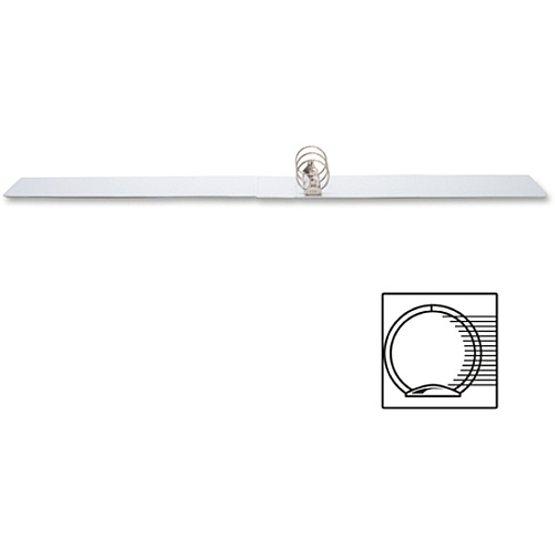 Business Source Tabloid-size Round Ring Reference Binder 3" Binder Capacity - Tabloid - 11" x 17" Sheet Size - Fastener(s): Round Ring - White - Recycled - Durable, Clear Overlay - 1 Each (BSN45102)