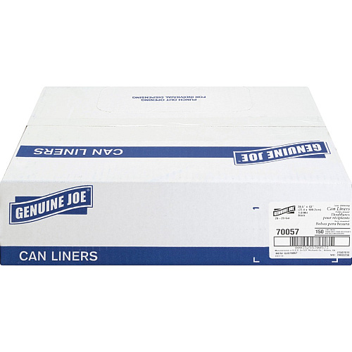 Genuine Joe Slim Jim 23-Gal Black Can Liners, 150/Carton (GJO70057)
