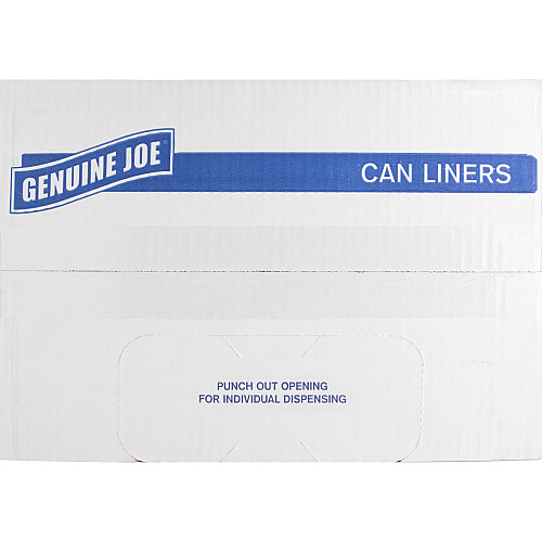 Genuine Joe Slim Jim 23-Gal Black Can Liners, 150/Carton (GJO70057)
