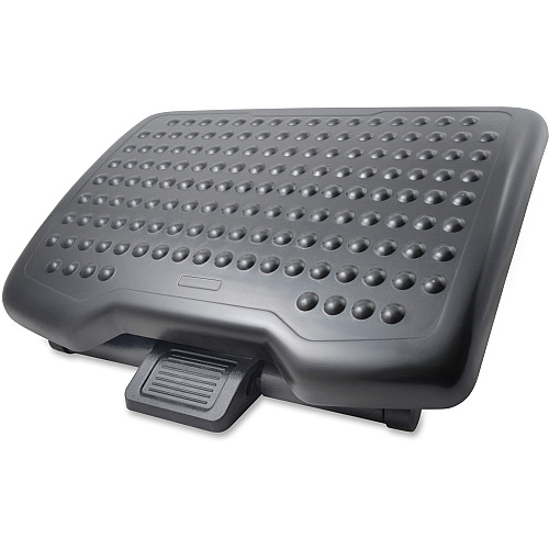 Lorell Adjustable-Height Footrest 4" to 6.50" Adjustable Height - Black - 1 Each (LLR12818)