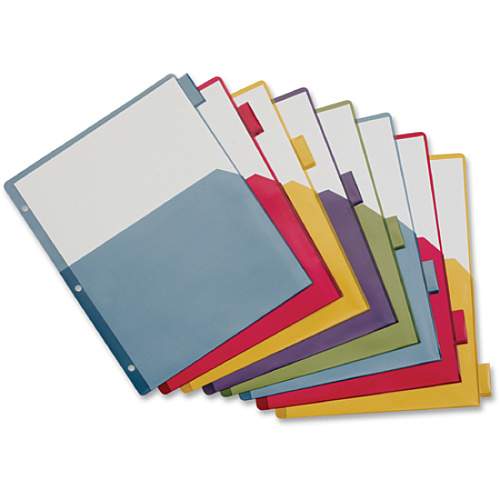 Cardinal Extra-tough Poly Dividers 8 Tab(s) - 8 Tab(s)/Set - Letter - 8.50" Width x 11" Length - 3 Hole Punched - Multicolor Poly Divider - Fray Resistant, Tear Resistant, Scratch Resistant, Transfer Safe, Insertable Tab - 4 / Pack (84017CB)
