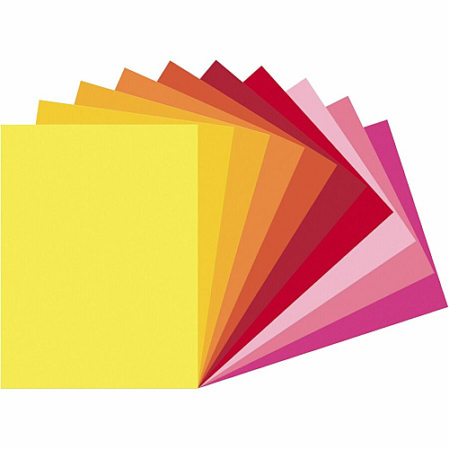 Tru-Ray Construction Paper Project, Bulletin Board - 12" Width x 9" Length - Warm Assorted - Paper - 50 / Pack (102947)