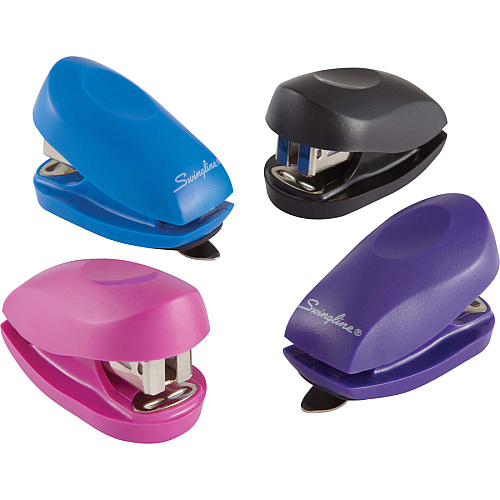 Swingline Tot Mini Stapler Staples Upto 12 Sheet of 20lb Paper - Holds Upto 50 Staple - Mini - Staple Size: 0.25" - Purple - Plastic - 1 Each (79173)