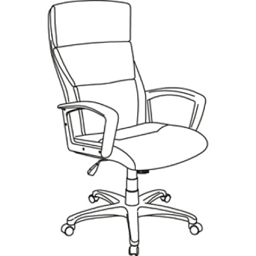 Lorell European Design Executive Mid-back Office Chair Black Seat Color - Bonded Leather Seat Material - Black Back Color - Bonded Leather Back Material - 5-star Base - Black - 1 Each (LLR84570)