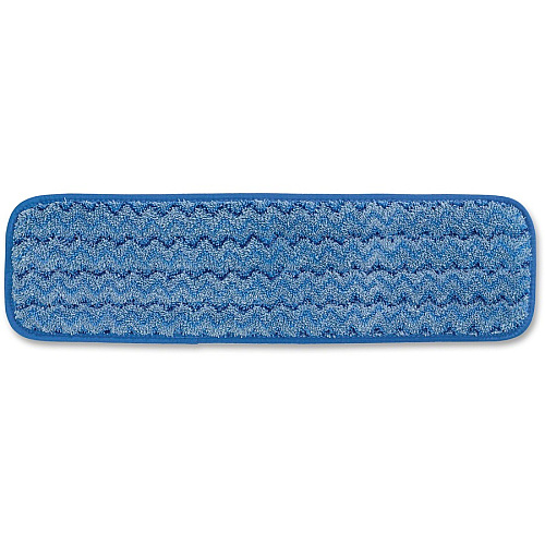 Rubbermaid Commercial Hygen 18" Microfiber Wet Pad 5.2" Width x 18" Length - Durable - MicroFiber - Blue - 1 Each (Q410BL)