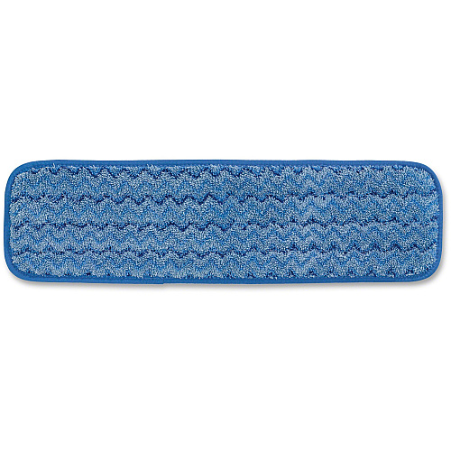 Rubbermaid Commercial Hygen 18" Microfiber Wet Pad 5.2" Width x 18" Length - Durable - MicroFiber - Blue - 1 Each (Q410BL)