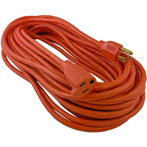 Compucessory Heavy-duty Indoor/Outdoor Extension Cord 16 Gauge - 125 V AC / 13 A - Orange - 50 ft Cord Length - 1 Each (25149)