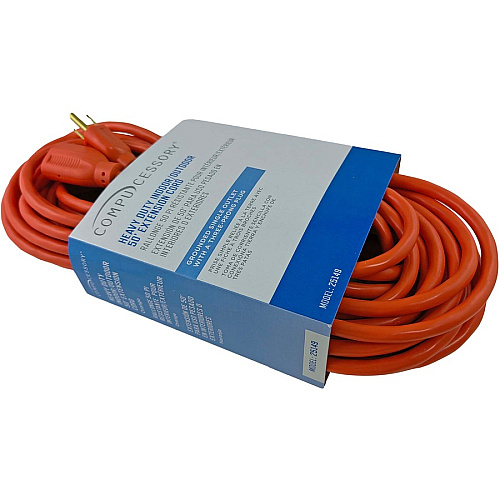 Compucessory Heavy-duty Indoor/Outdoor Extension Cord 16 Gauge - 125 V AC / 13 A - Orange - 50 ft Cord Length - 1 Each (25149)