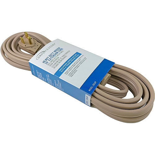 Compucessory Heavy Duty Indoor Extension Cord 14 Gauge - 125 V AC / 15 A - Beige - 15 ft Cord Length - 1 Each (25147)
