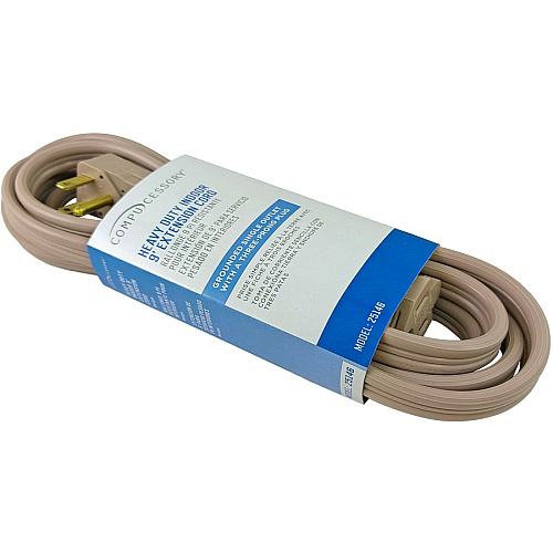 Compucessory Heavy Duty Indoor Extension Cord 14 Gauge - 125 V AC / 15 A - Beige - 9 ft Cord Length - 1 Each (25146)