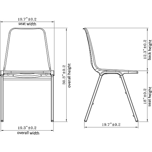 Lorell Molded Stacking Chairs Black Seat Color - Polypropylene Seat Material - Black Back Color - Polypropylene Back Material - Black, Powder Coated Frame Color - Metal Frame Material - Arched Base - 4 / Carton (LLR85567)