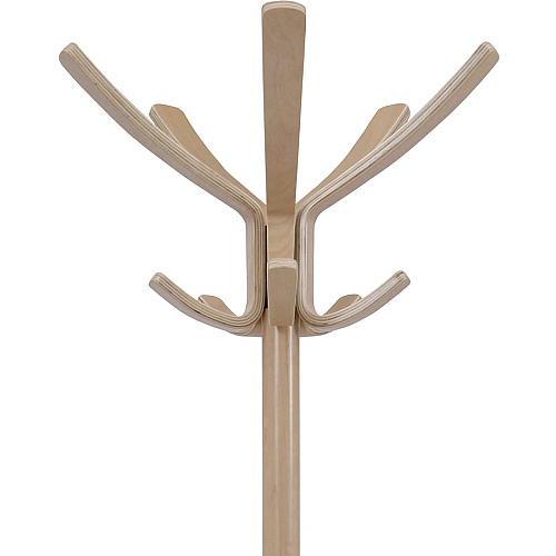 Alba High-capacity Wood Coat Stand 10 Pegs - 48" Height - for Coat, Clothes - Wood - Light Brown - 1 Each (PMCAFEC)
