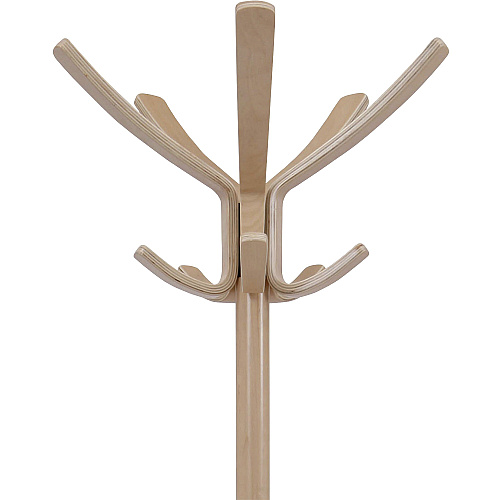 Alba High-capacity Wood Coat Stand 10 Pegs - 48" Height - for Coat, Clothes - Wood - Light Brown - 1 Each (PMCAFEC)