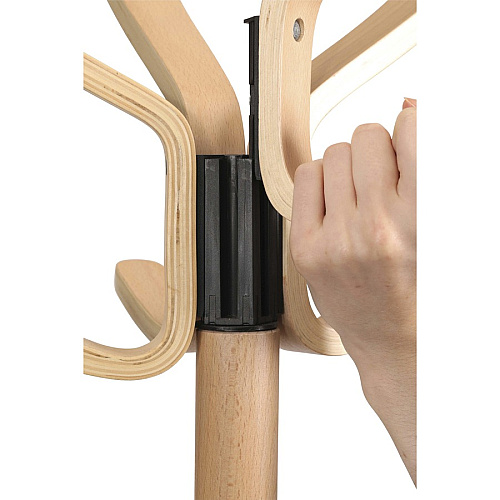 Alba High-capacity Wood Coat Stand 10 Pegs - 48" Height - for Coat, Clothes - Wood - Light Brown - 1 Each (PMCAFEC)
