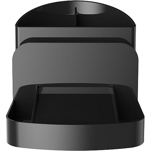 Deflecto Sustainable Office Desk Caddy 5" Height x 5.38" Width x 6.75" Depth - Desktop - 30% Recycled - Black - Plastic - 1 Each (38904)