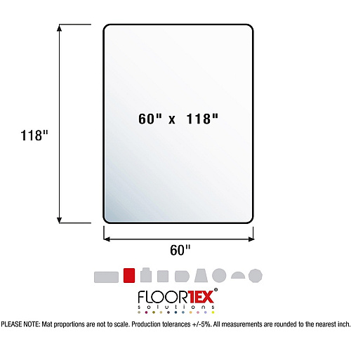 Cleartex Ultimat Ultimat&reg; XXL Polycarbonate Rectangular Chair Mat for Carpets - 60" x 118" Carpet, Home, Office - 118" Length x 60" Width x 0.090" Depth x 0.090" Thickness - Rectangular - Polycarbonate, Polyvinyl Chloride (PVC) - Clear  (1115030023ER)