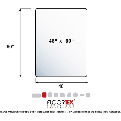 Ecotex Evolutionmat Ecotex&reg; Enhanced Polymer Rectangular Chair Mat for Carpets up to 3/8" - 48" x 60" Home, Office, Carpet, Indoor, Hard Floor - 60" Length x 48" Width x 0.087" Depth x 0.087" Thickness - Rectangular - Polymer - Clear - 1 (ECO114860EP)