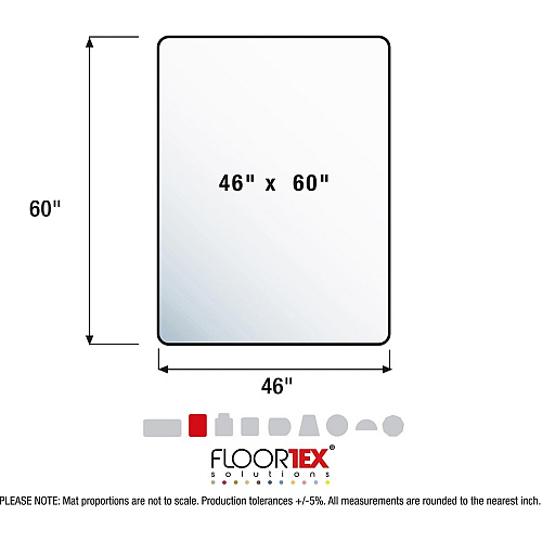 Floortex Megamat&reg; Extra Thick Chair Mat for Hard Floors & Carpets - 46" x 60" Home, Workstation, Hard Floor, Carpet, Office - 60" Length x 46" Width x 0.200" Depth x 0.200" Thickness - Rectangular - Polycarbonate - Clear - 1 Each - TAA Com (M121525ER)