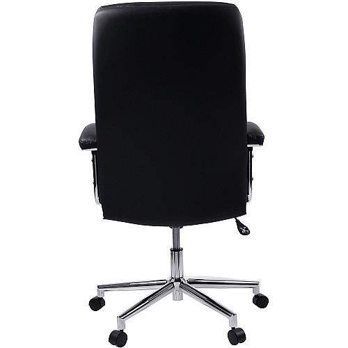 Lorell High-back Office Chair Black Seat Color - Bonded Leather Seat Material - Black Back Color - Bonded Leather Back Material - 1 Each (LLR20018)