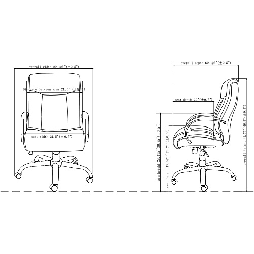 Lorell Deluxe Big & Tall Chair Black Seat Color - Bonded Leather Seat Material - Black Back Color - Bonded Leather Back Material - 5-star Base - Black - 1 Each (LLR40206)