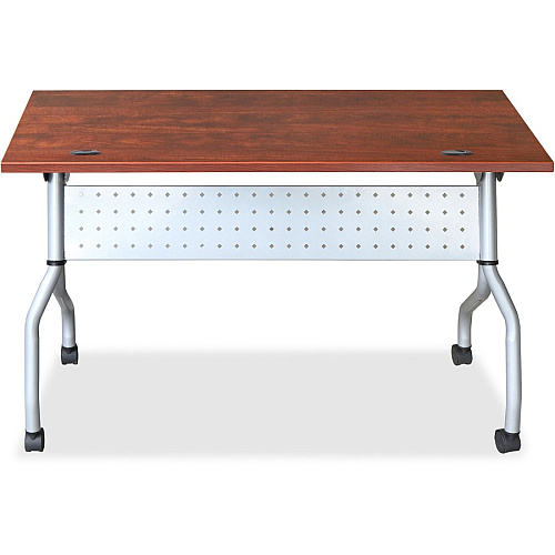 Lorell Flip Top Training Table Rectangle Top - Four Leg Base - 4 Legs - 23.60" Table Top Width x 60" Table Top Depth - 29.50" Height x 59" Width x 23.63" Depth - Training - Cherry - Nylon - Melamine Top Material - 1 Each (LLR60720)