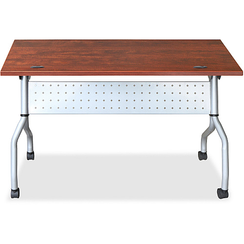 Lorell Flip Top Training Table Rectangle Top - Four Leg Base - 4 Legs - 23.60" Table Top Width x 60" Table Top Depth - 29.50" Height x 59" Width x 23.63" Depth - Training - Cherry - Nylon - Melamine Top Material - 1 Each (LLR60720)