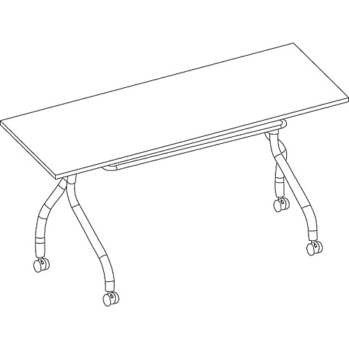 Lorell Flip Top Training Table Rectangle Top - Four Leg Base - 4 Legs - 23.60" Table Top Width x 60" Table Top Depth - 29.50" Height x 59" Width x 23.63" Depth - Training - Cherry - Nylon - Melamine Top Material - 1 Each (LLR60720)