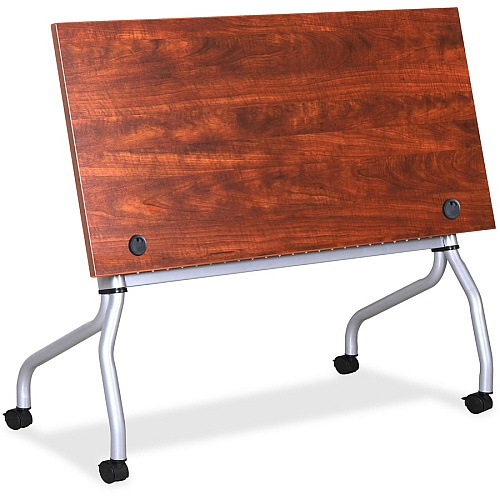 Lorell Flip Top Training Table Rectangle Top - Four Leg Base - 4 Legs - 23.60" Table Top Width x 60" Table Top Depth - 29.50" Height x 59" Width x 23.63" Depth - Training - Cherry - Nylon - Melamine Top Material - 1 Each (LLR60720)