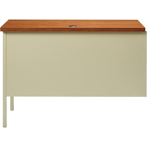 Lorell Fortress Series Right-Pedestal Return Rectangle Top - 42" Table Top Width x 24" Table Top Depth x 1.12" Table Top Thickness - 29.50" Height - Office, File - Assembly Required - Oak, Oak Laminate, Putty - Steel - 1 Each (LLR60920)