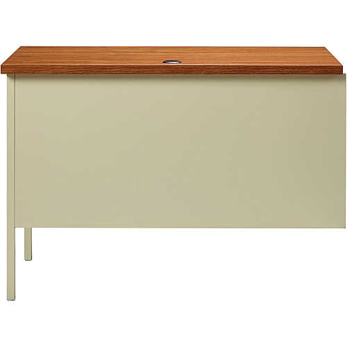 Lorell Fortress Series Right-Pedestal Return Rectangle Top - 42" Table Top Width x 24" Table Top Depth x 1.12" Table Top Thickness - 29.50" Height - Office, File - Assembly Required - Oak, Oak Laminate, Putty - Steel - 1 Each (LLR60920)