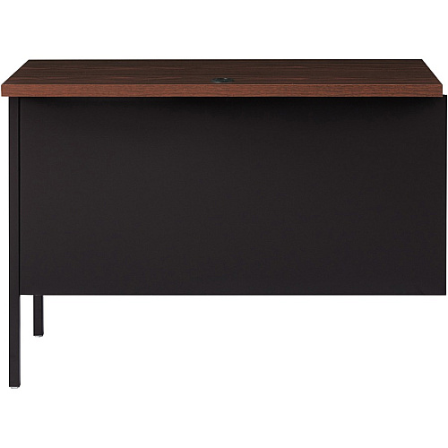 Lorell Fortress Series Right-Pedestal Return Rectangle Top - 42" Table Top Width x 24" Table Top Depth x 1.12" Table Top Thickness - 29.50" Height - Office, File - Assembly Required - Black Walnut, Oak Laminate - Steel - 1 Each (LLR60921)