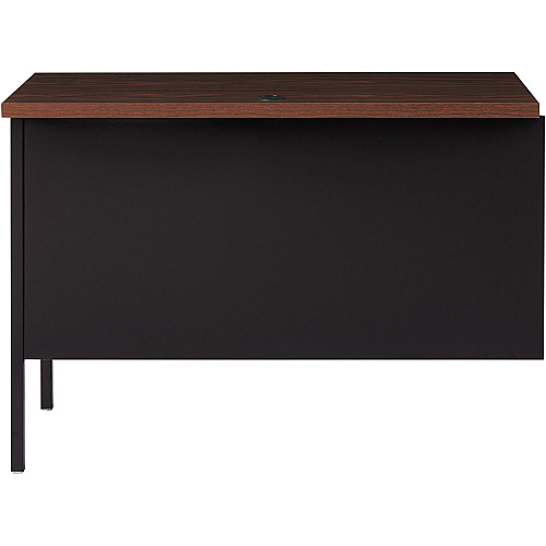 Lorell Fortress Series Right-Pedestal Return Rectangle Top - 42" Table Top Width x 24" Table Top Depth x 1.12" Table Top Thickness - 29.50" Height - Office, File - Assembly Required - Black Walnut, Oak Laminate - Steel - 1 Each (LLR60921)